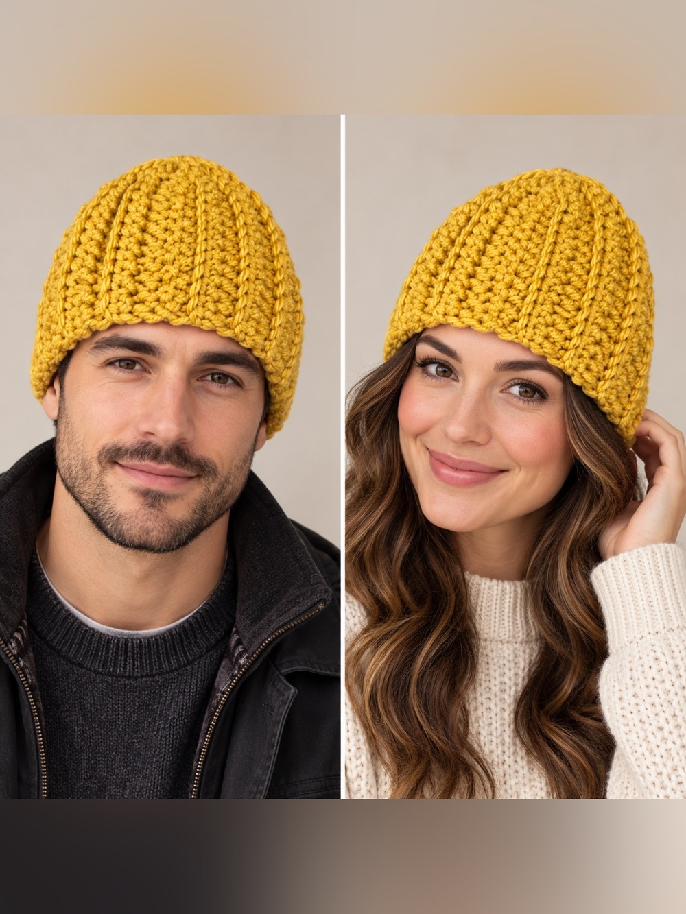 Handmade cozy chunky knit beanie
